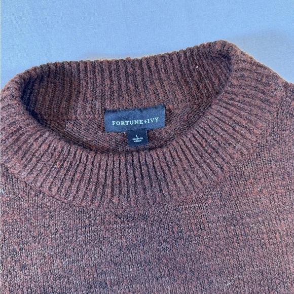 Fortune & Ivy Sweater in Brown, Rusy, and Gold - Picture 3 of 8